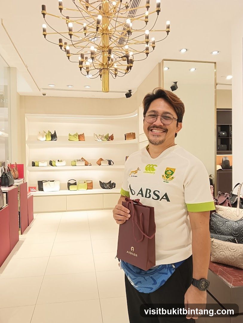 Man Holding Shopping Bag in Store