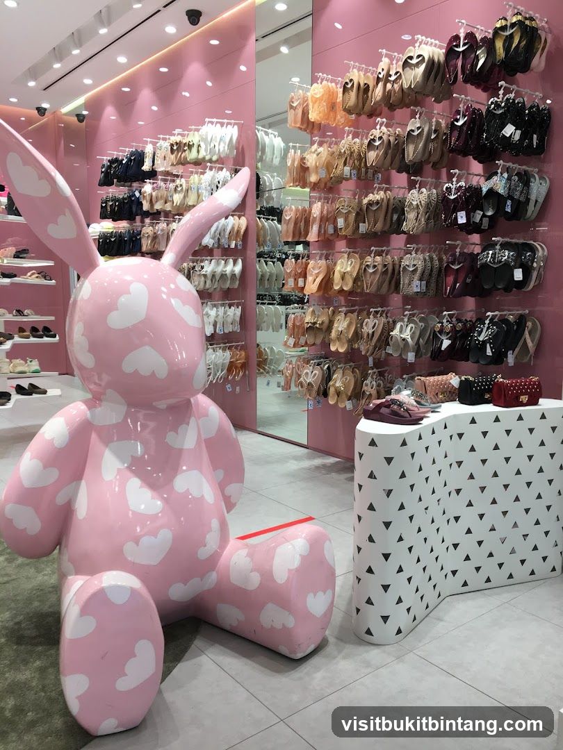Pink Bunny Display and Shoe Wall