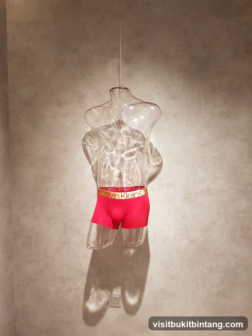 Mannequin displaying Calvin Klein underwear