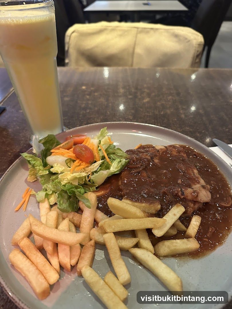 Steak Dinner with Fries and Salad