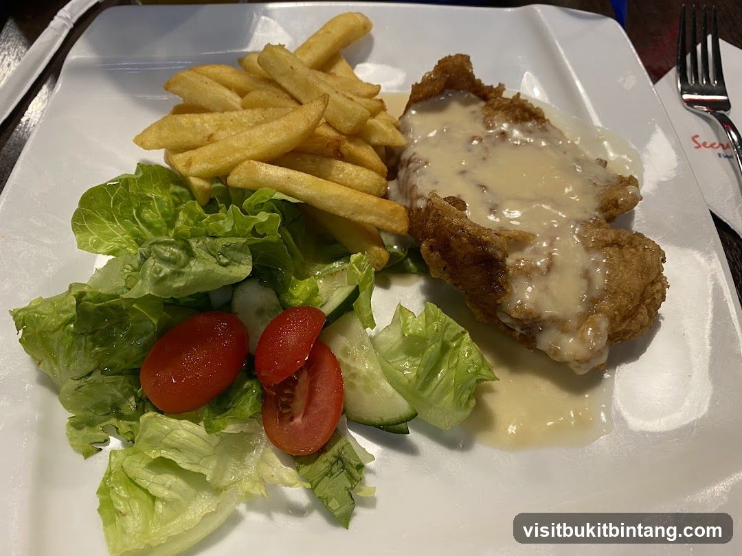 Fried Fish with Fries and Salad
