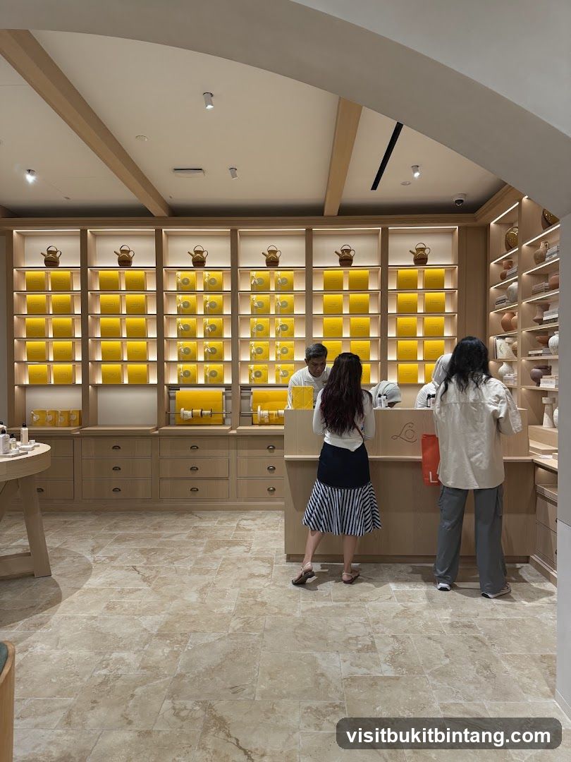 Store Interior with Display Shelves