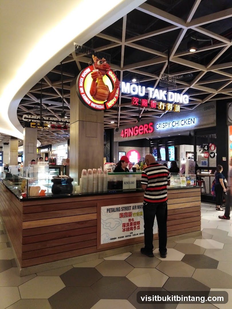 Food stall with signage