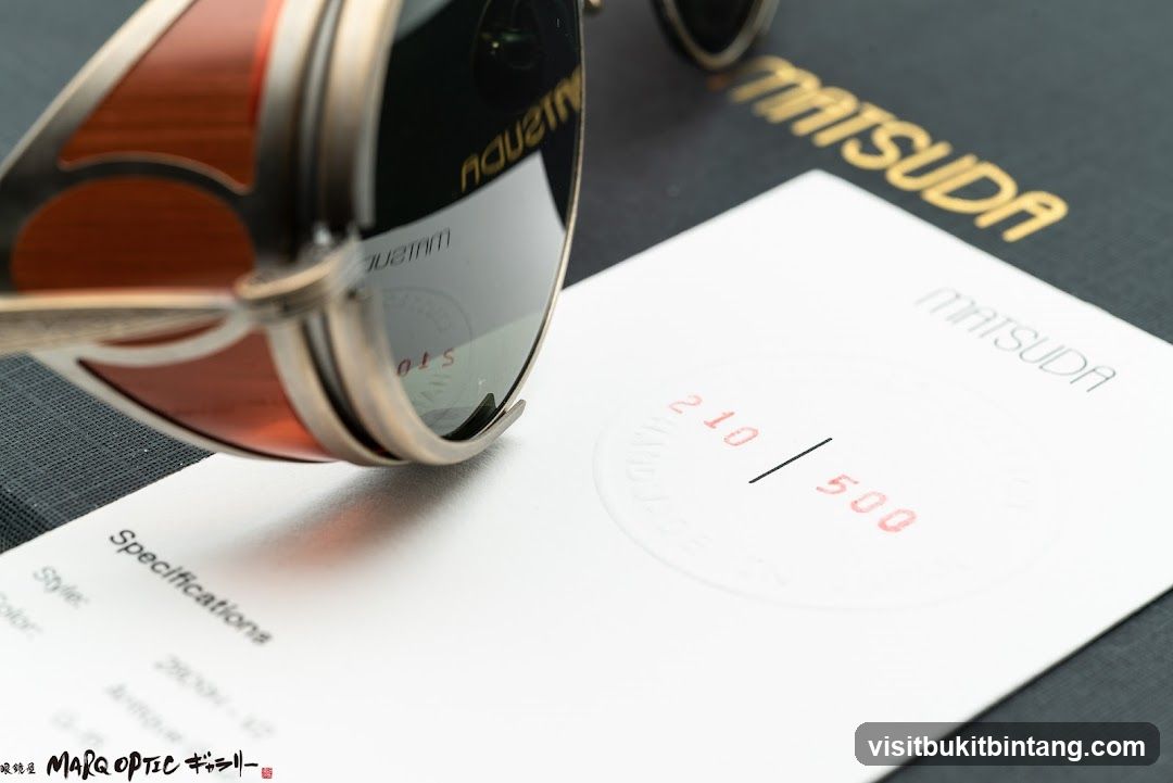 Matsuda Sunglasses with Specifications Card