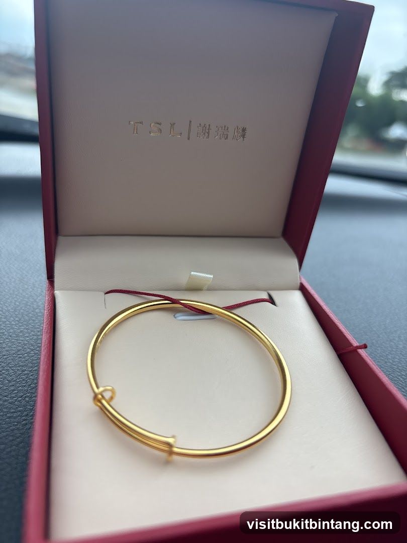 Gold Bangle in Presentation Box