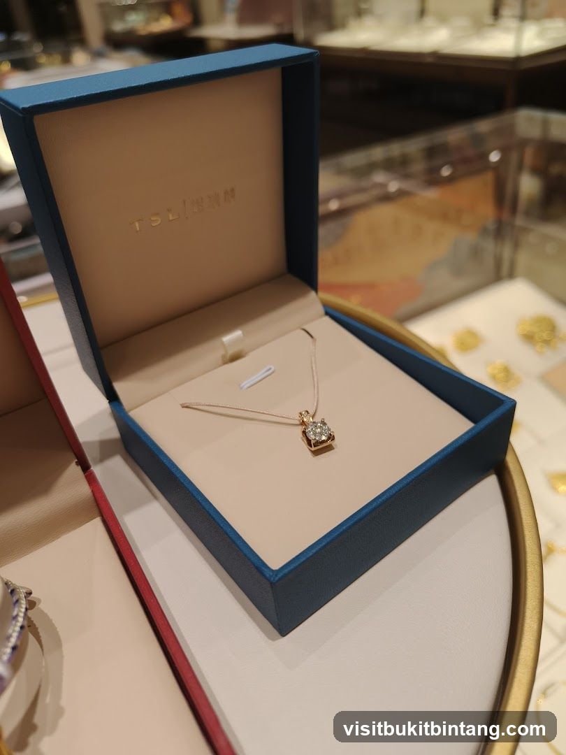 Diamond Pendant in a Jewelry Box