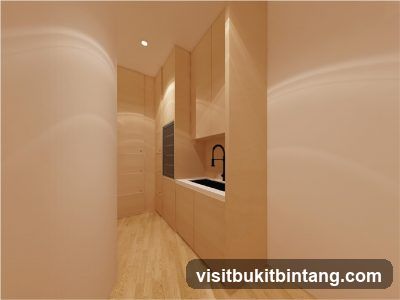 Modern Kitchenette with Wood Cabinetry
