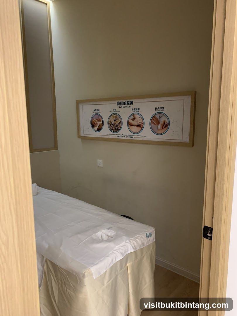 Massage Room with Services Sign