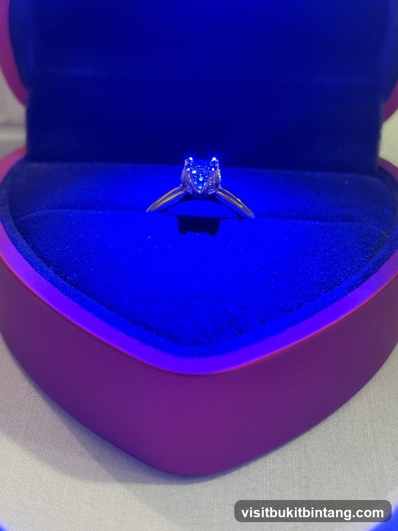 Diamond Ring in a Heart-Shaped Box