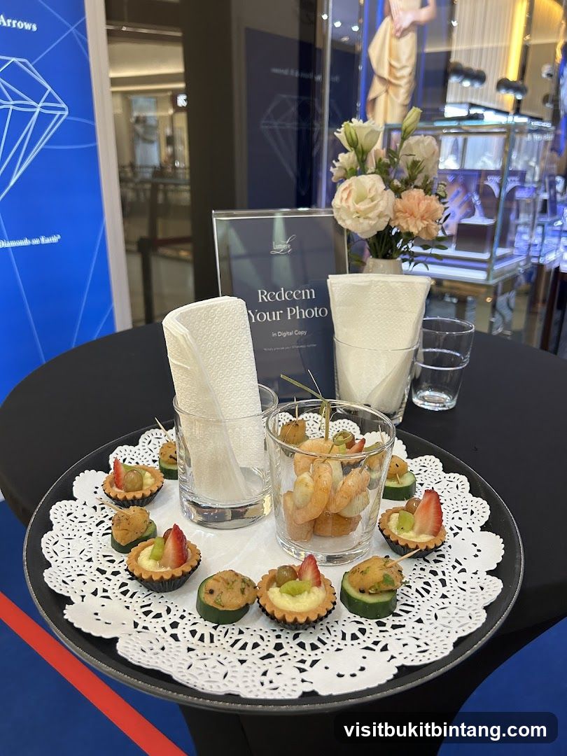Appetizer Tray with Promotional Sign