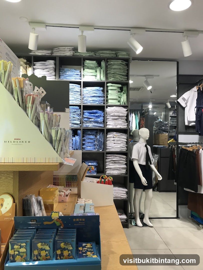 Store Display with Clothing and Stationery