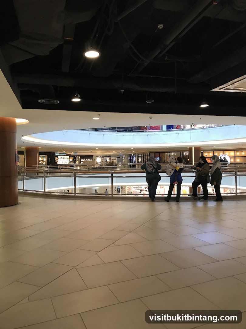 Mall Interior with Shops and People