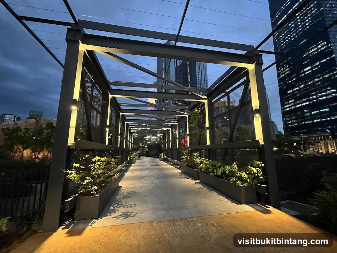 Elevated Walkway at Dusk