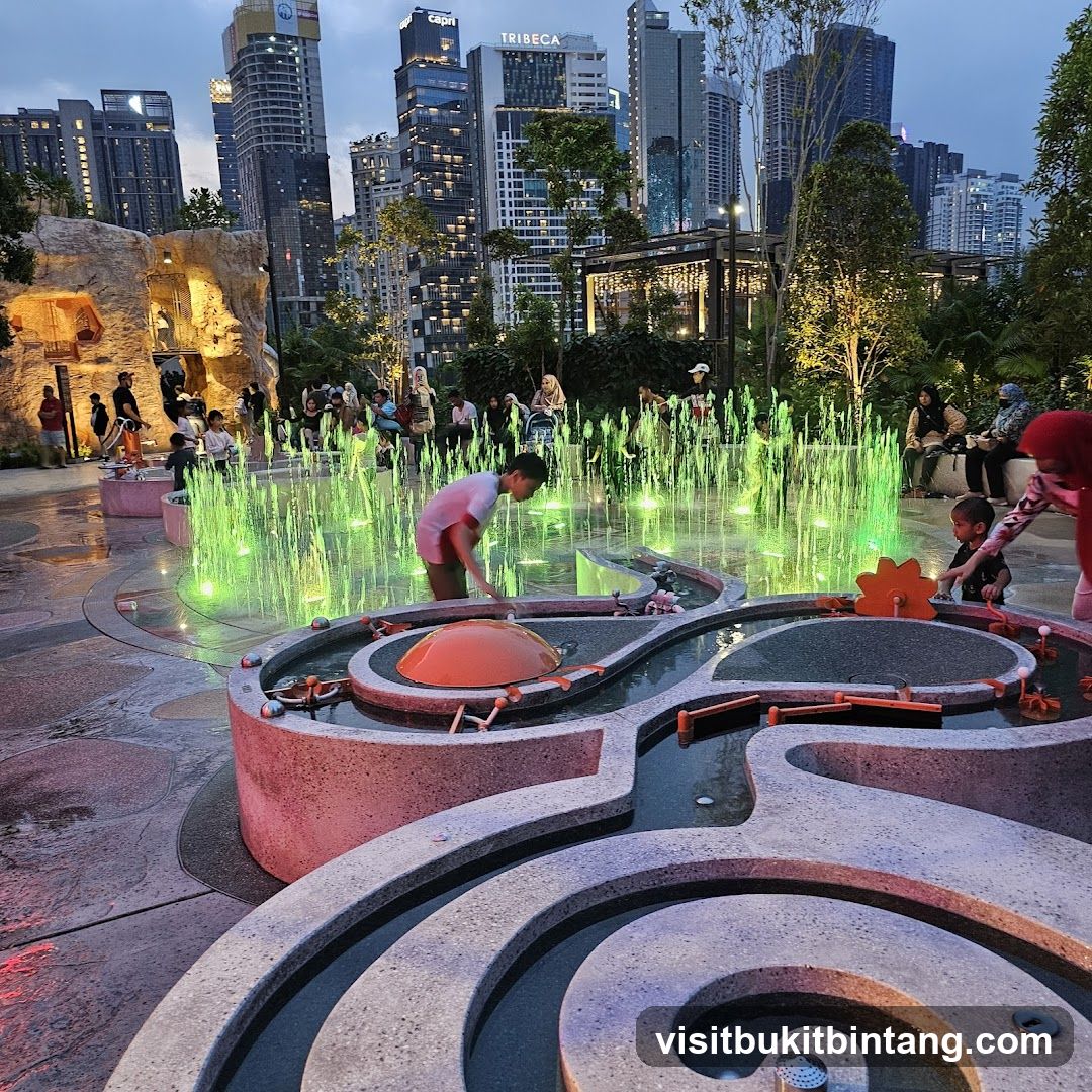 Children Playing at a Water Feature