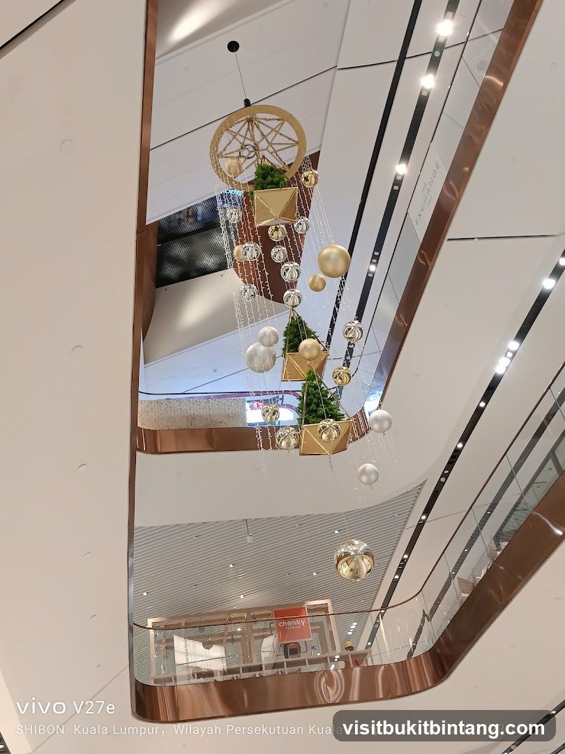 Mall Interior with Christmas Decorations