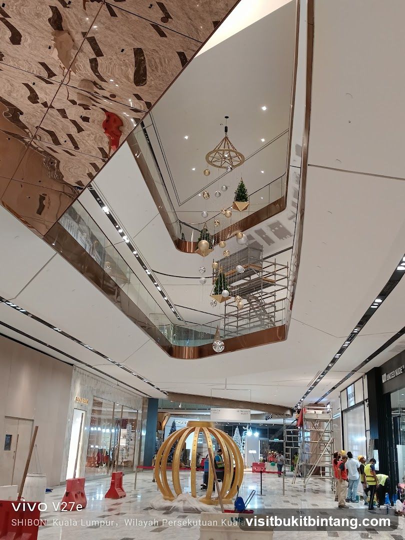 Mall Interior with Christmas Decorations