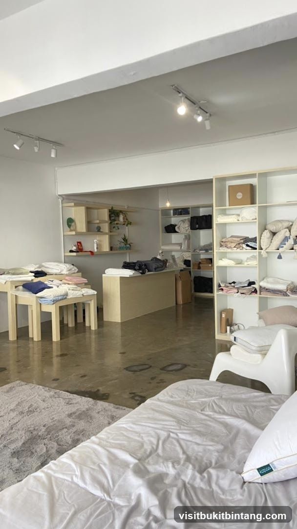 Store Interior with Bedding Display