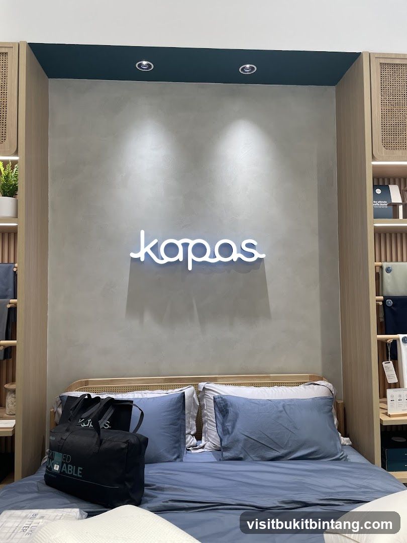 Bedroom Display with Neon Sign