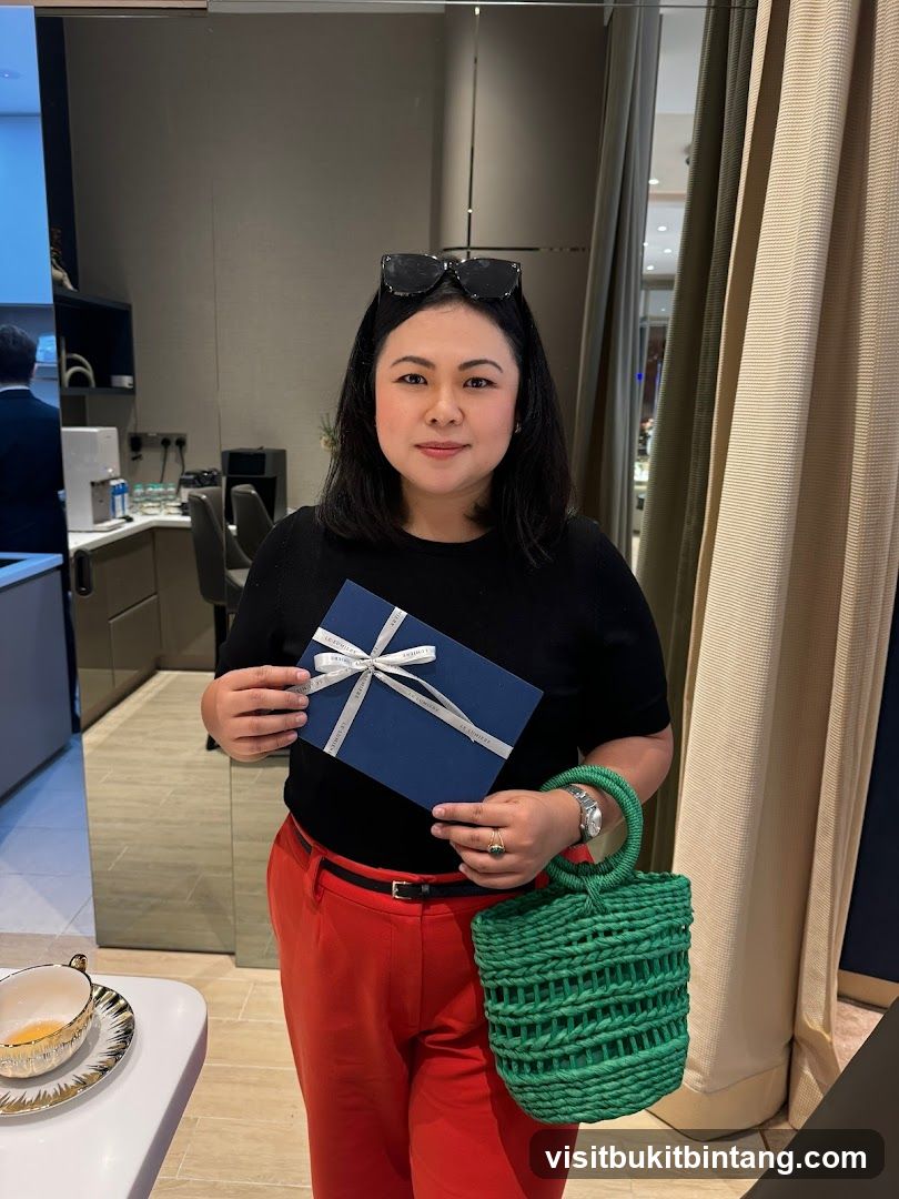 Woman holding a gift box