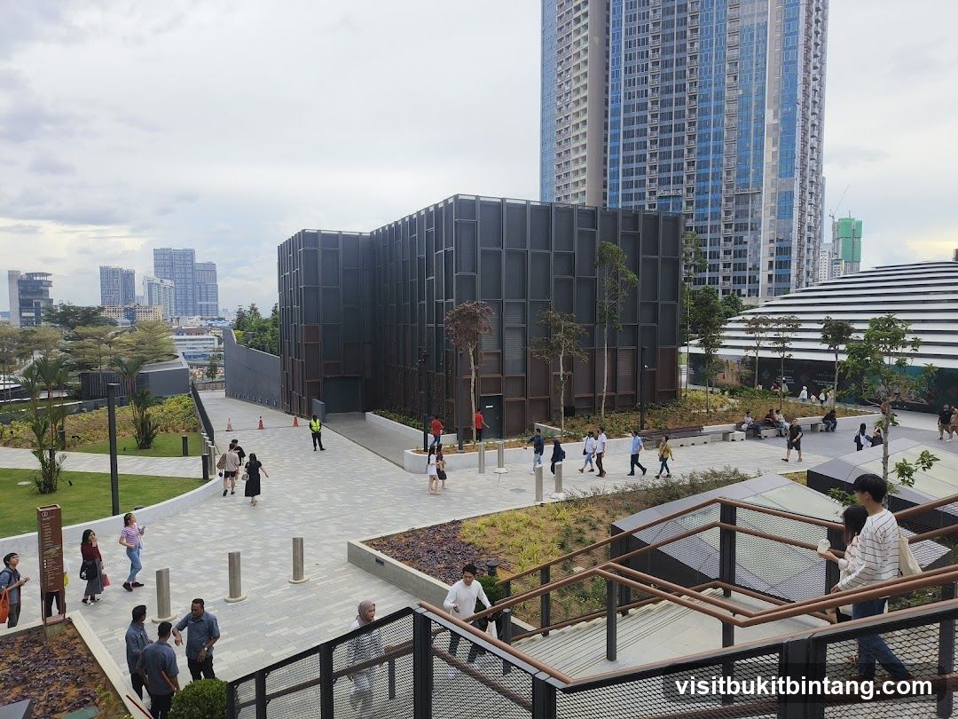Modern Urban Plaza with People