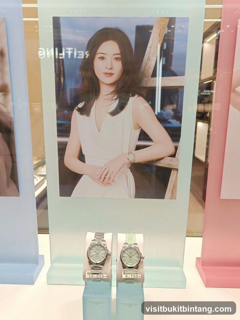 Watch Display with Model Advertisement