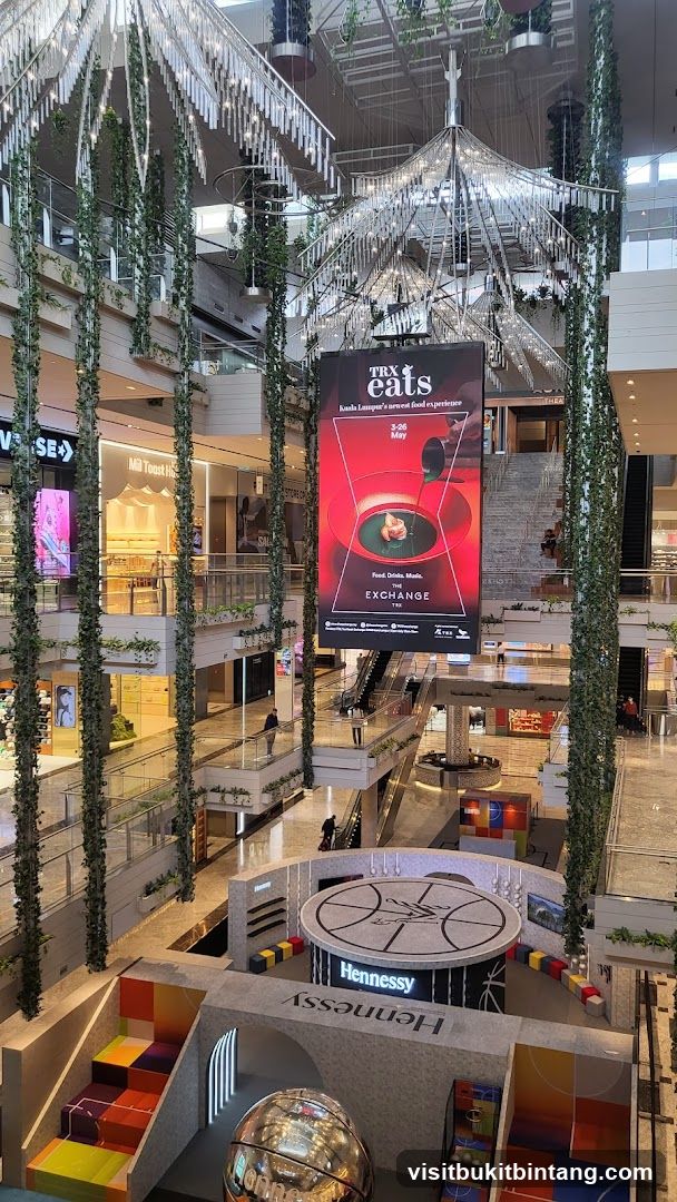Mall Interior with Advertising Display