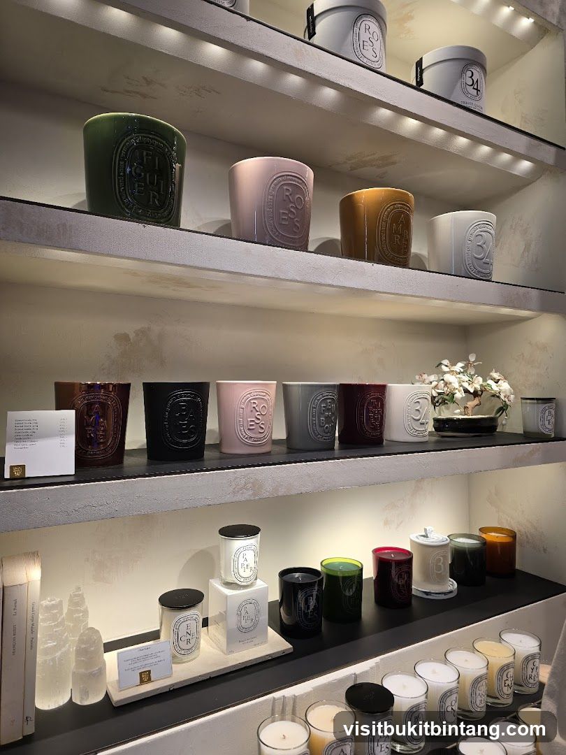 Candles on display