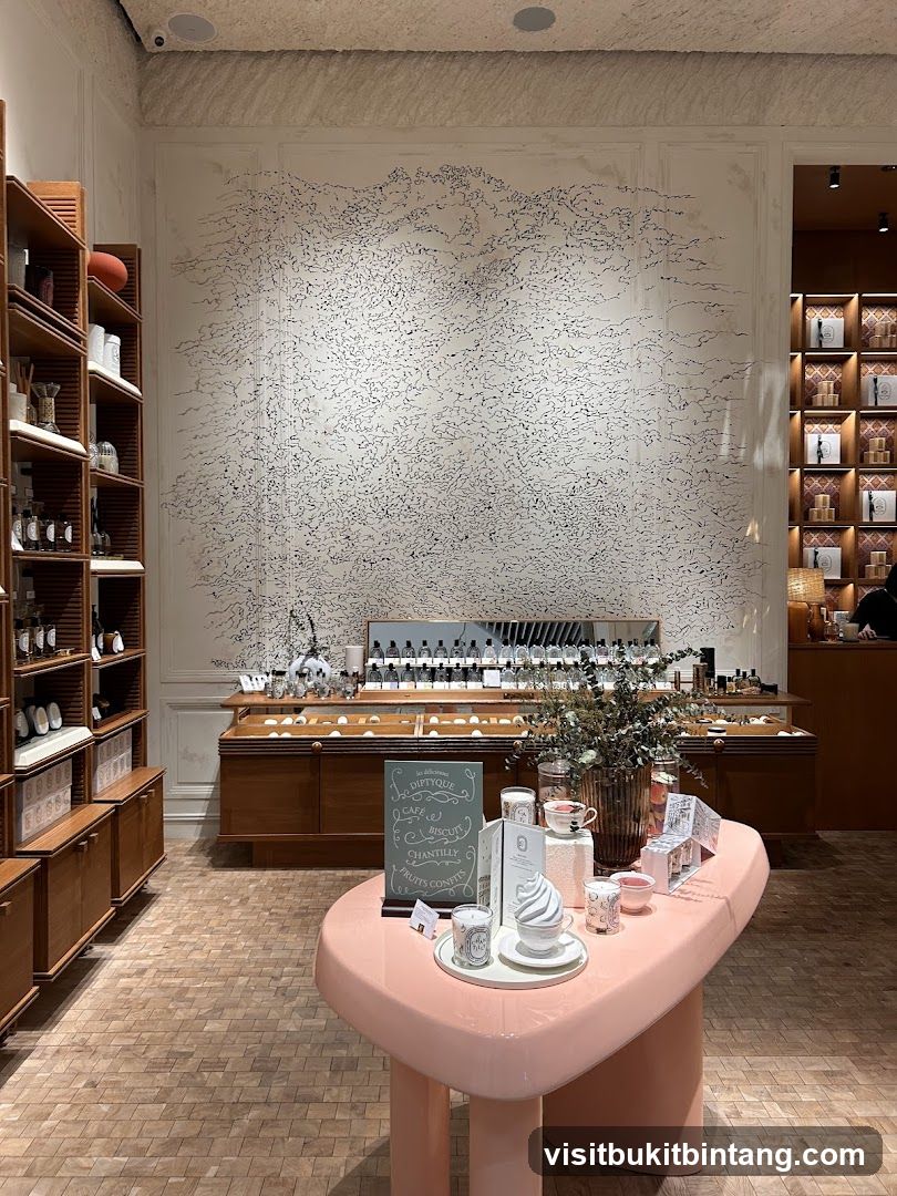 Interior of a Diptyque store