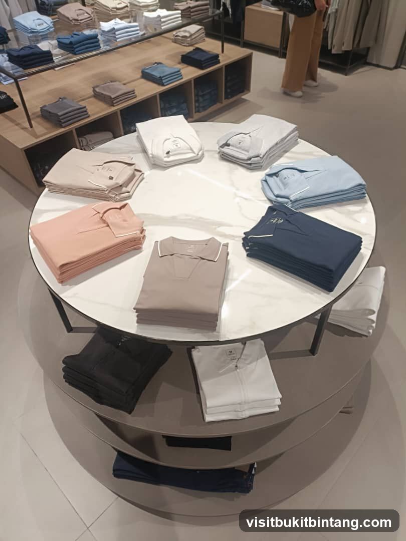 Folded Polo Shirts Display