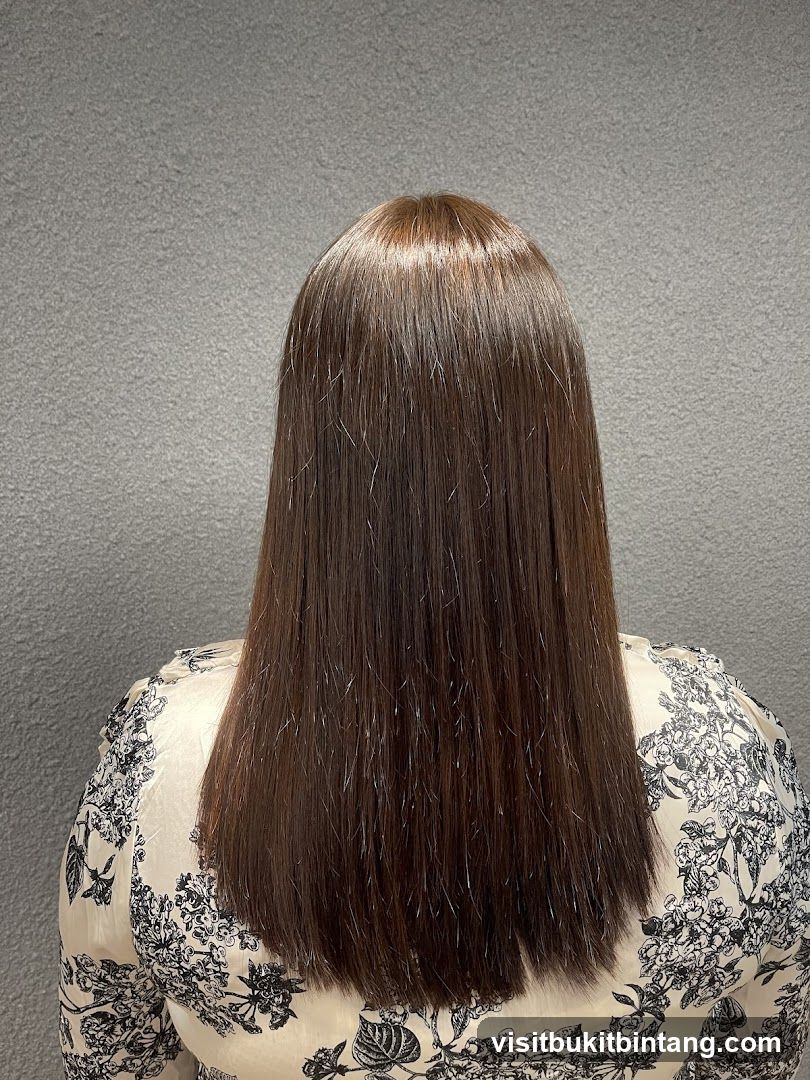 Woman's long brown hair