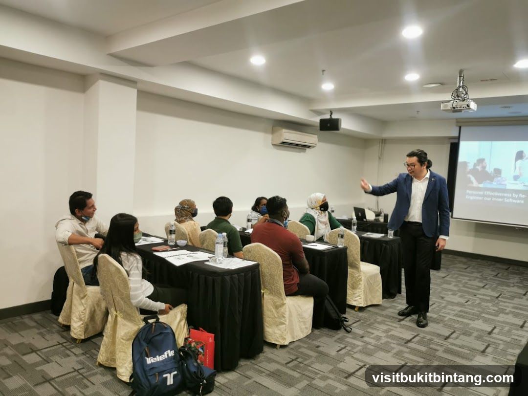 Presentation in a conference room