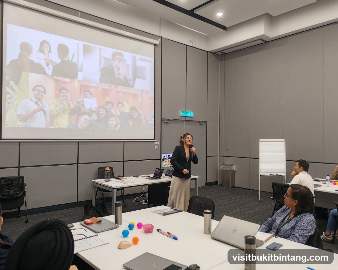 Presentation in a conference room