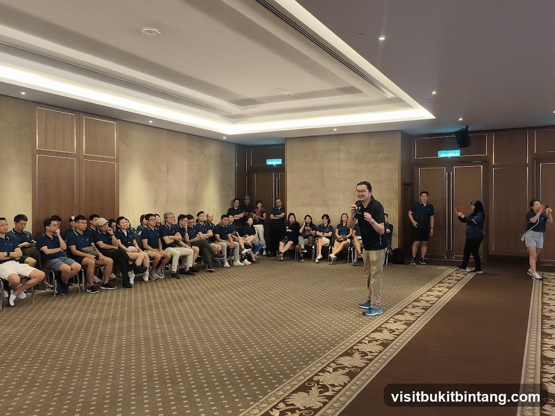 Presentation in a conference room