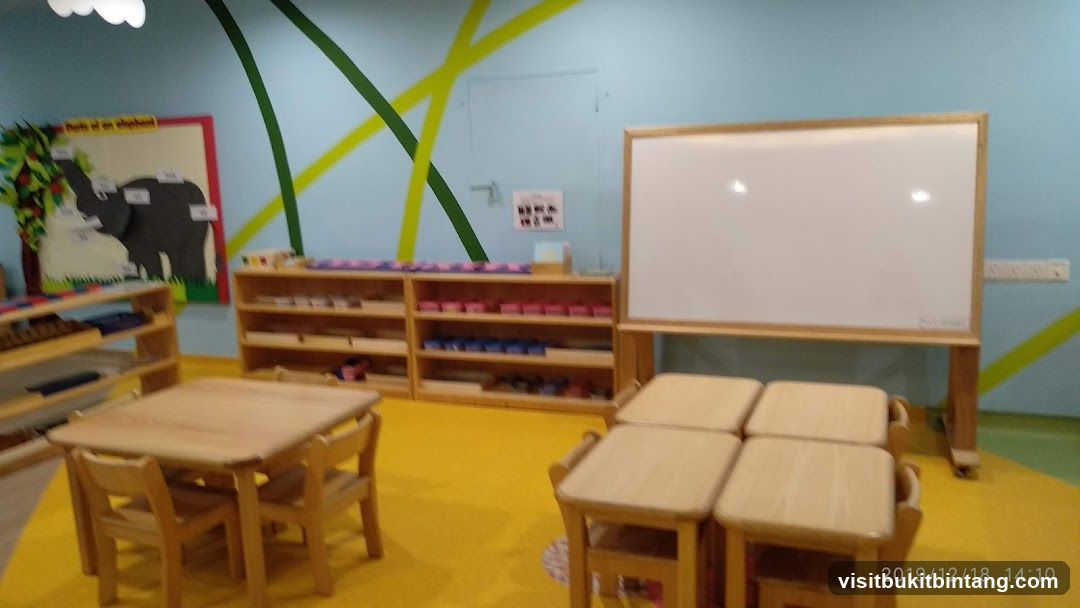 Classroom with Montessori materials
