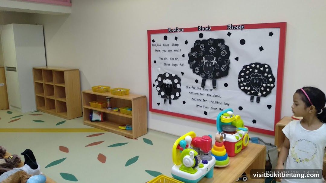 Classroom with nursery rhyme display