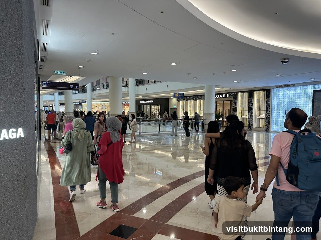 People walking in a mall