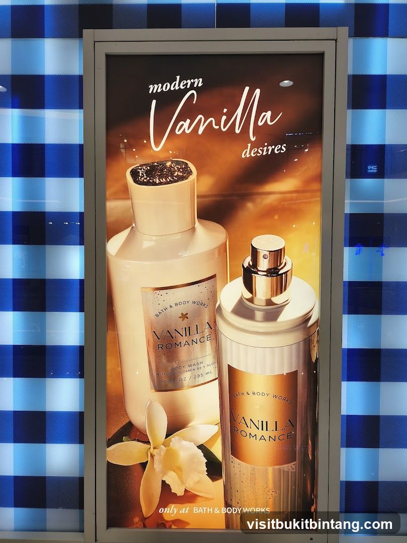 Bath & Body Works Vanilla Romance Advertisement