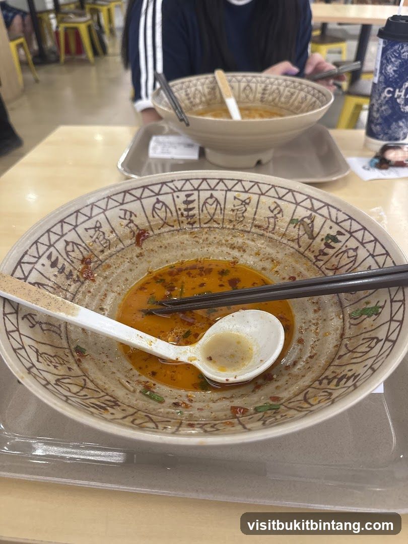 Partially Eaten Noodle Bowl