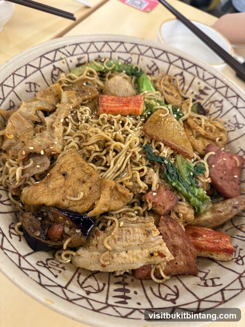 Noodle Dish with Various Toppings