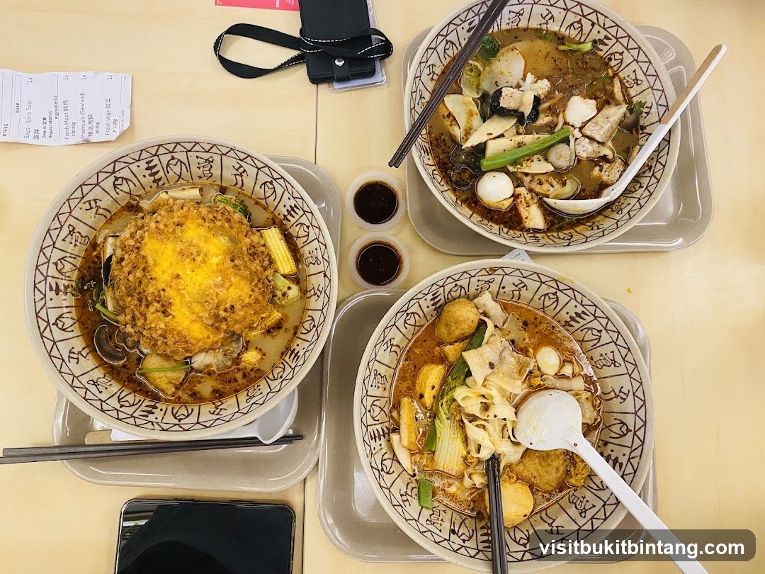 Three Bowls of Noodle Soup