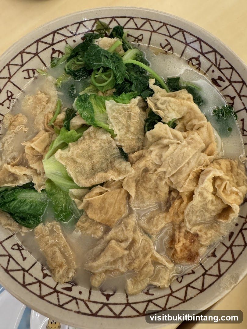 Noodle Soup with Tofu Skin and Greens