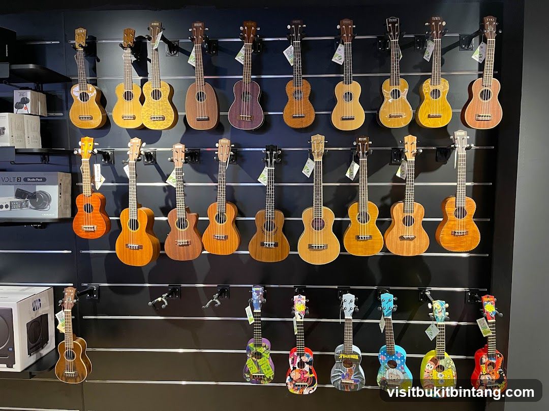 Ukuleles on Display