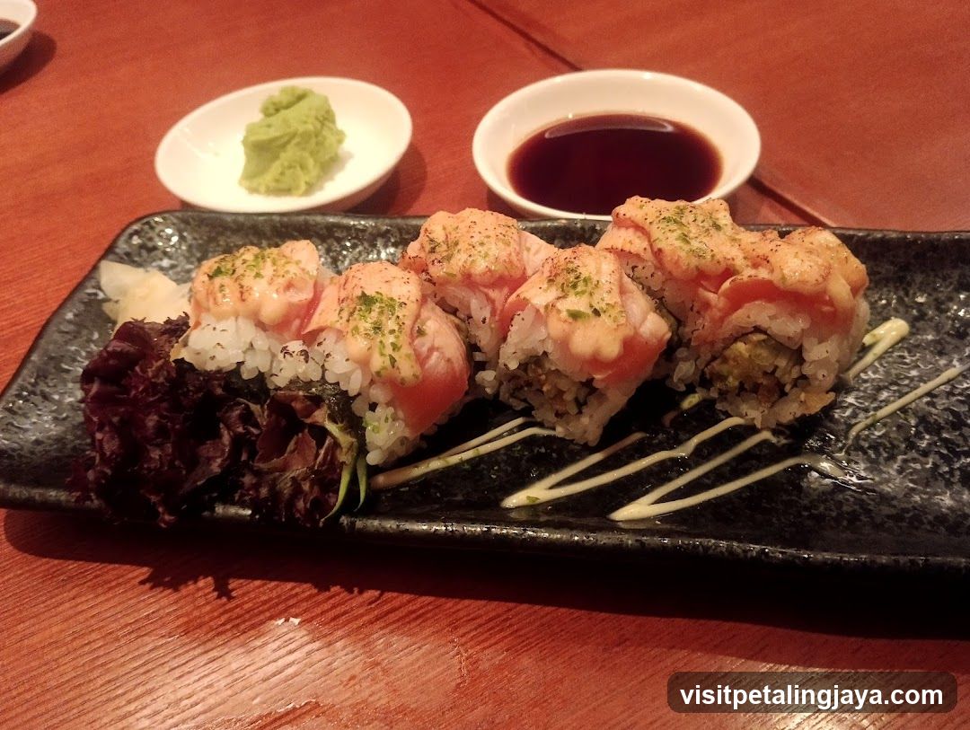 Sushi Platter with Wasabi and Soy Sauce