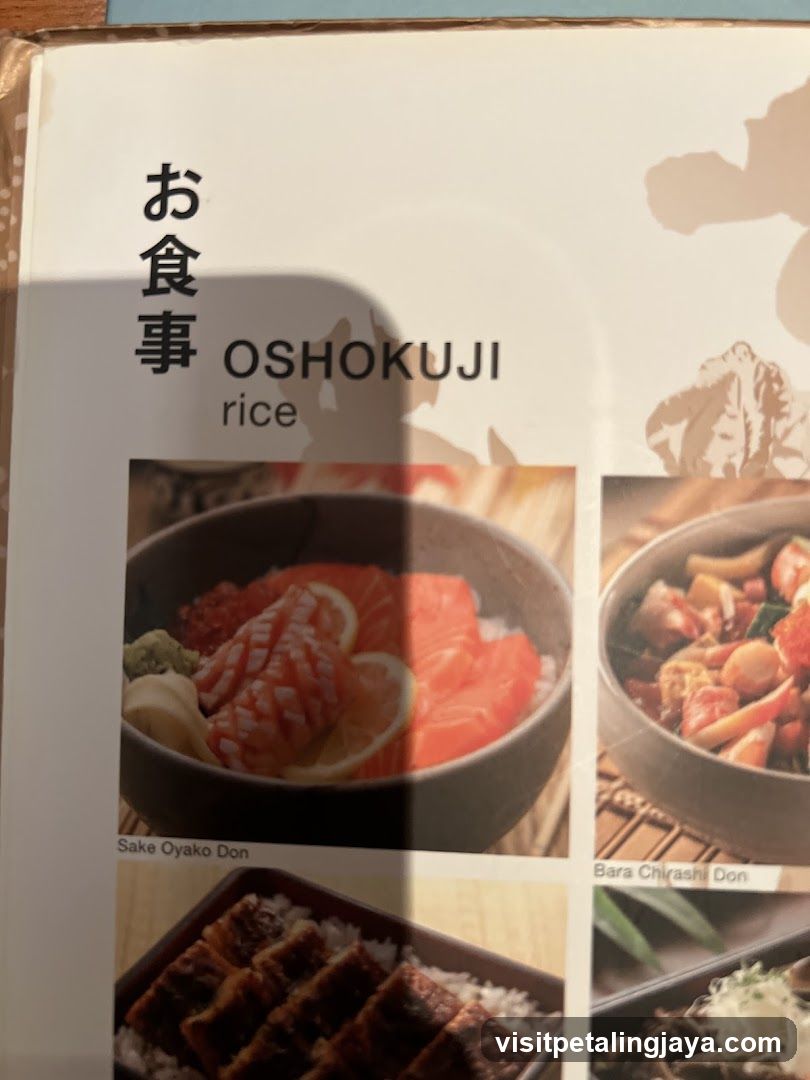 Oshokuji Rice Menu Page