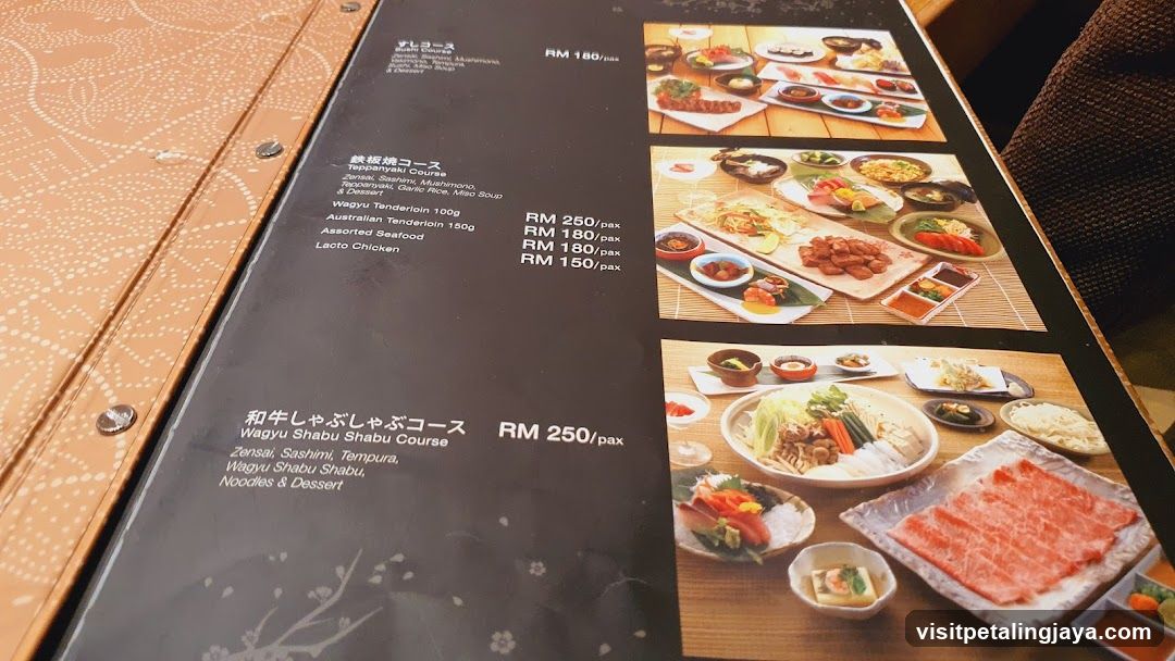 Wagyu Shabu Menu Page