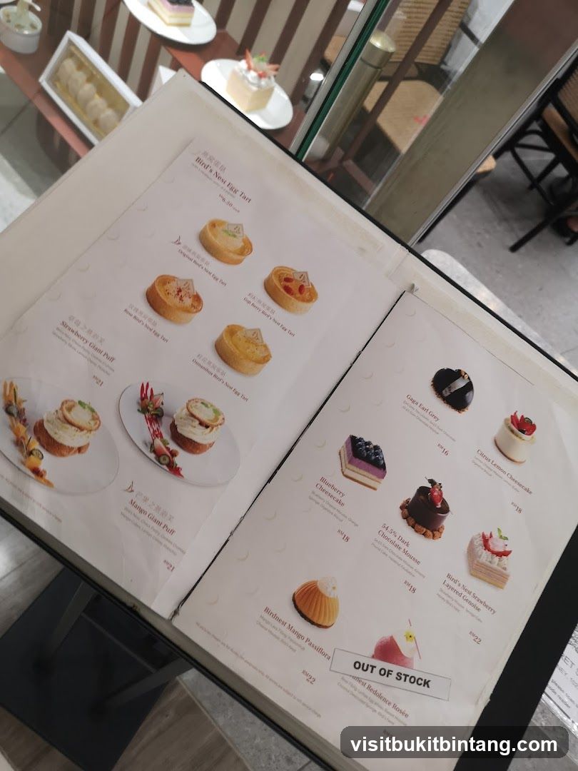 Dessert Menu