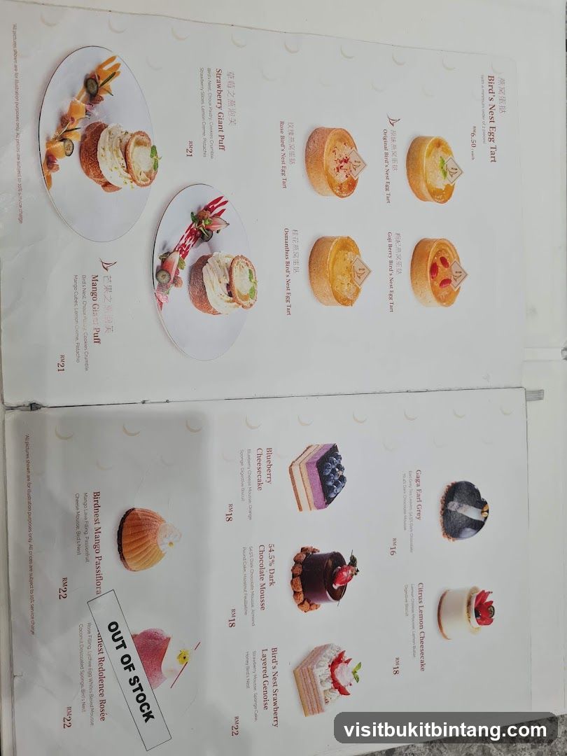 Dessert Menu