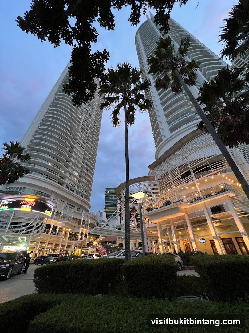 Modern Buildings and Palm Trees