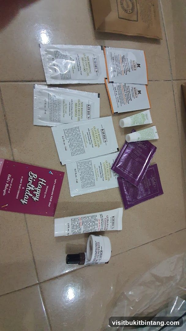 Kiehl's Samples and Birthday Card