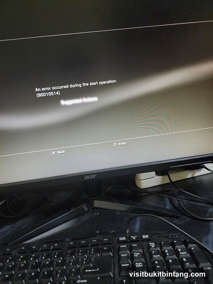 Error Message on Screen